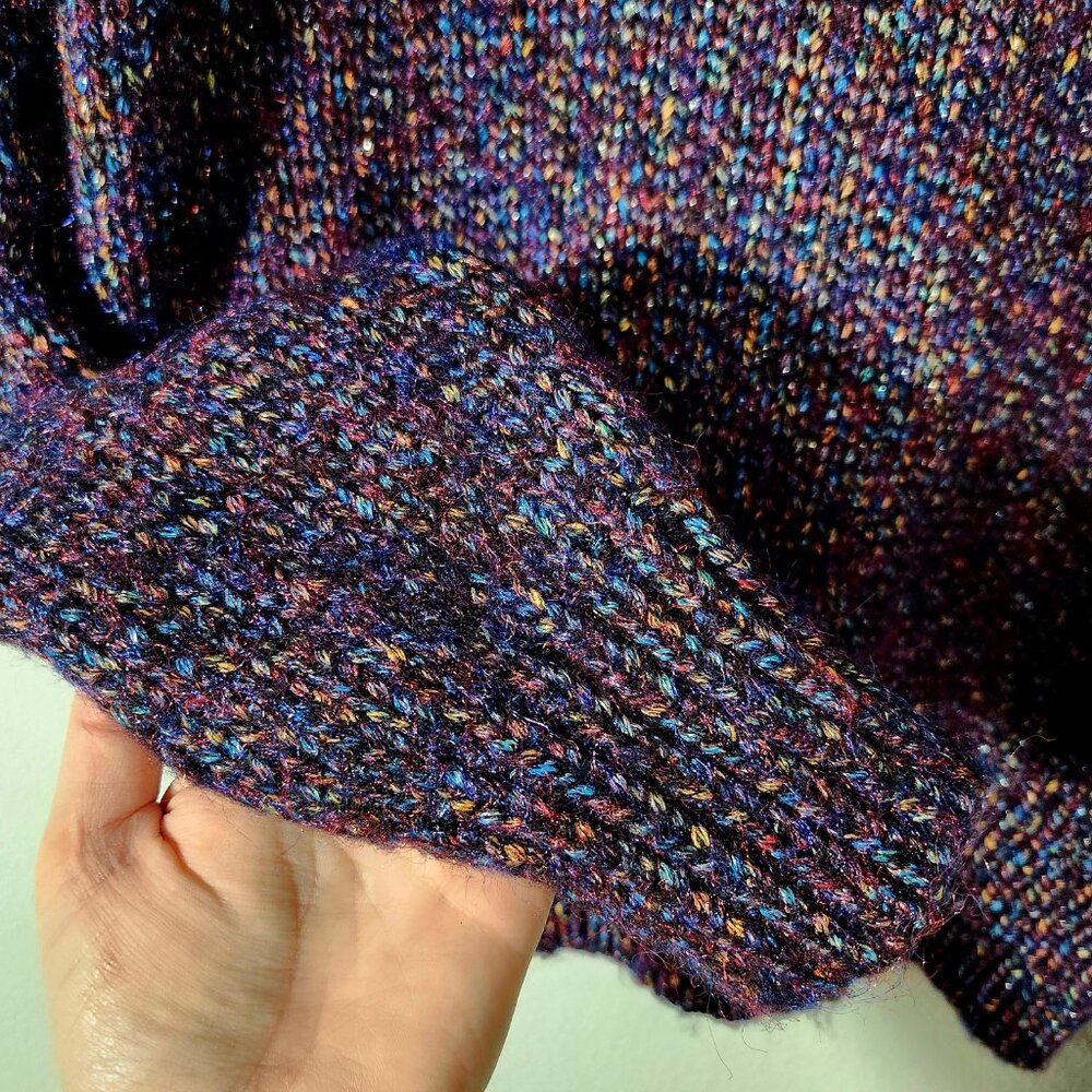 Madewell Marled Shimmer Pullover Sweater Purple Size M - Picture 4 of 14